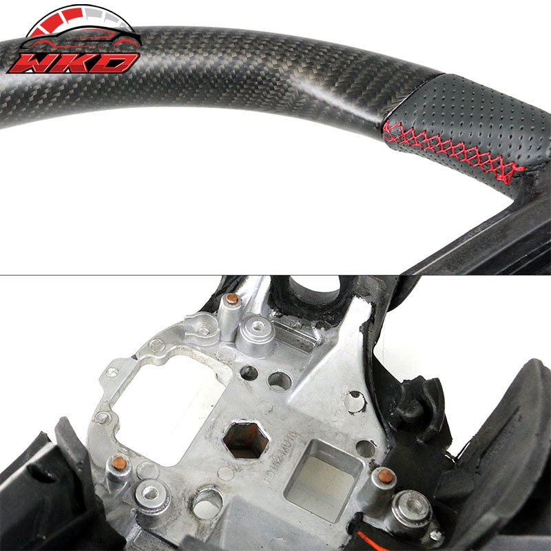 Fits 10-14 Ford Mustang Steering Wheel Matte Carbon Fiber Leather