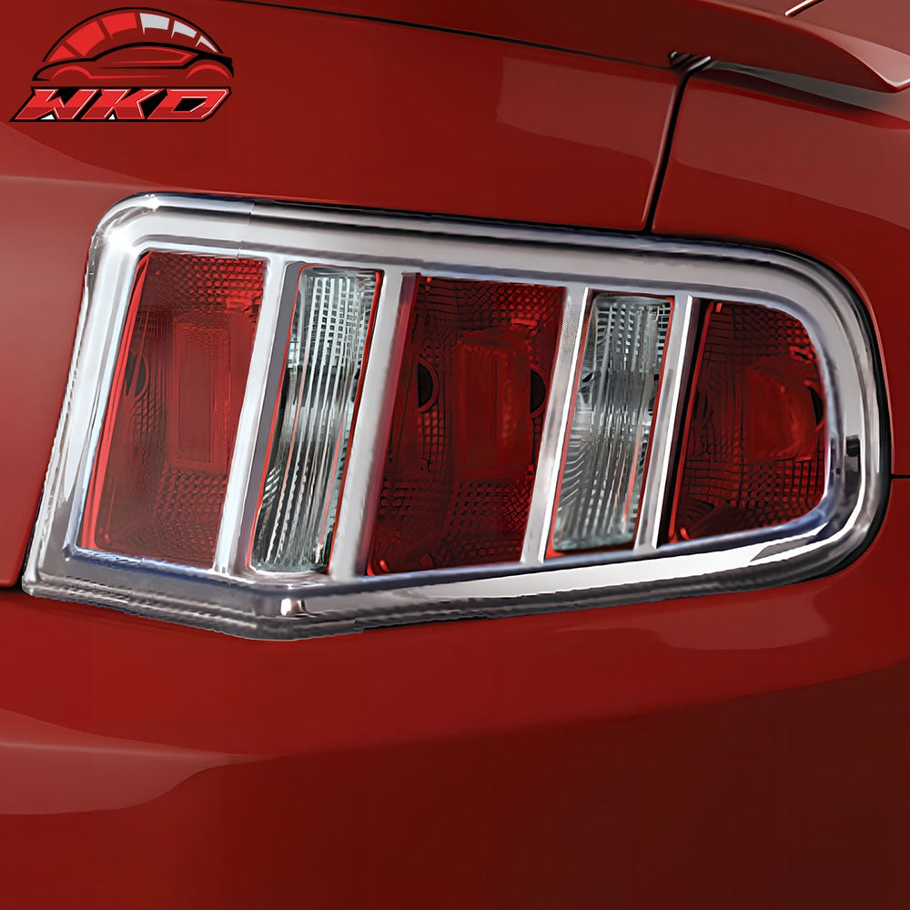Wholesale 10-12 Ford Mustang Chrome ABS Tail Lights Frame Bezels Trim Accessories 2PC