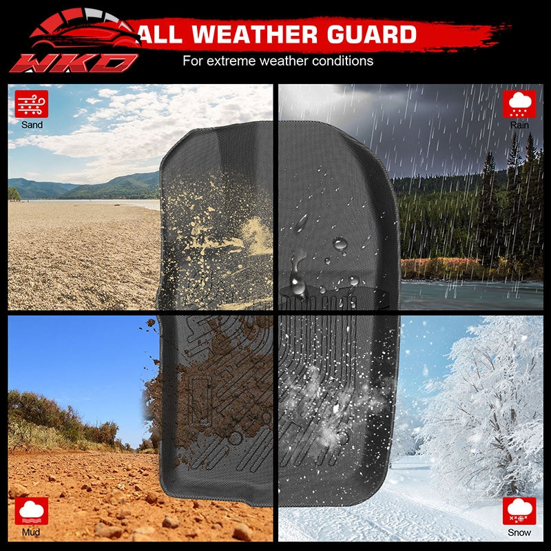 Fits 1998-2003 Ford Ranger SuperCab Anti-Slip Floor Mats All Weather TPE Carpets