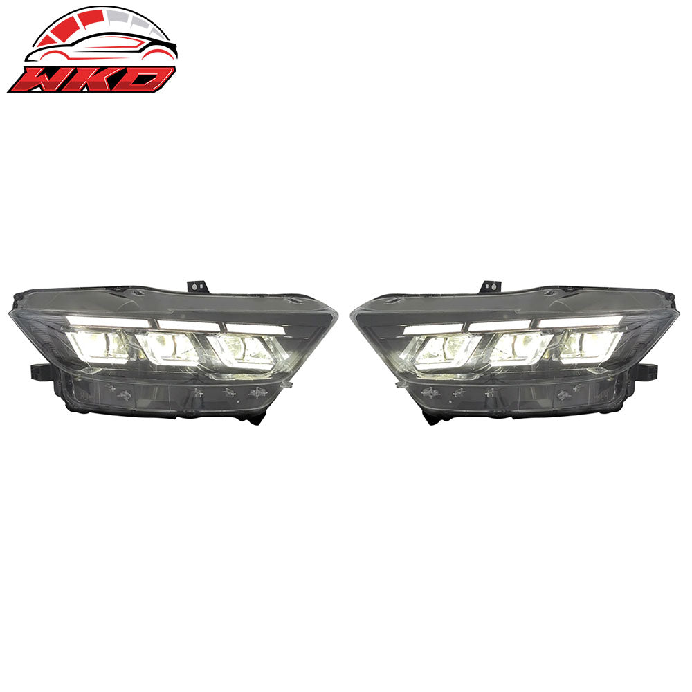 Fits 15-17 Ford Mustang Dark Horse Front Bumper Conversion Switchback Headlight