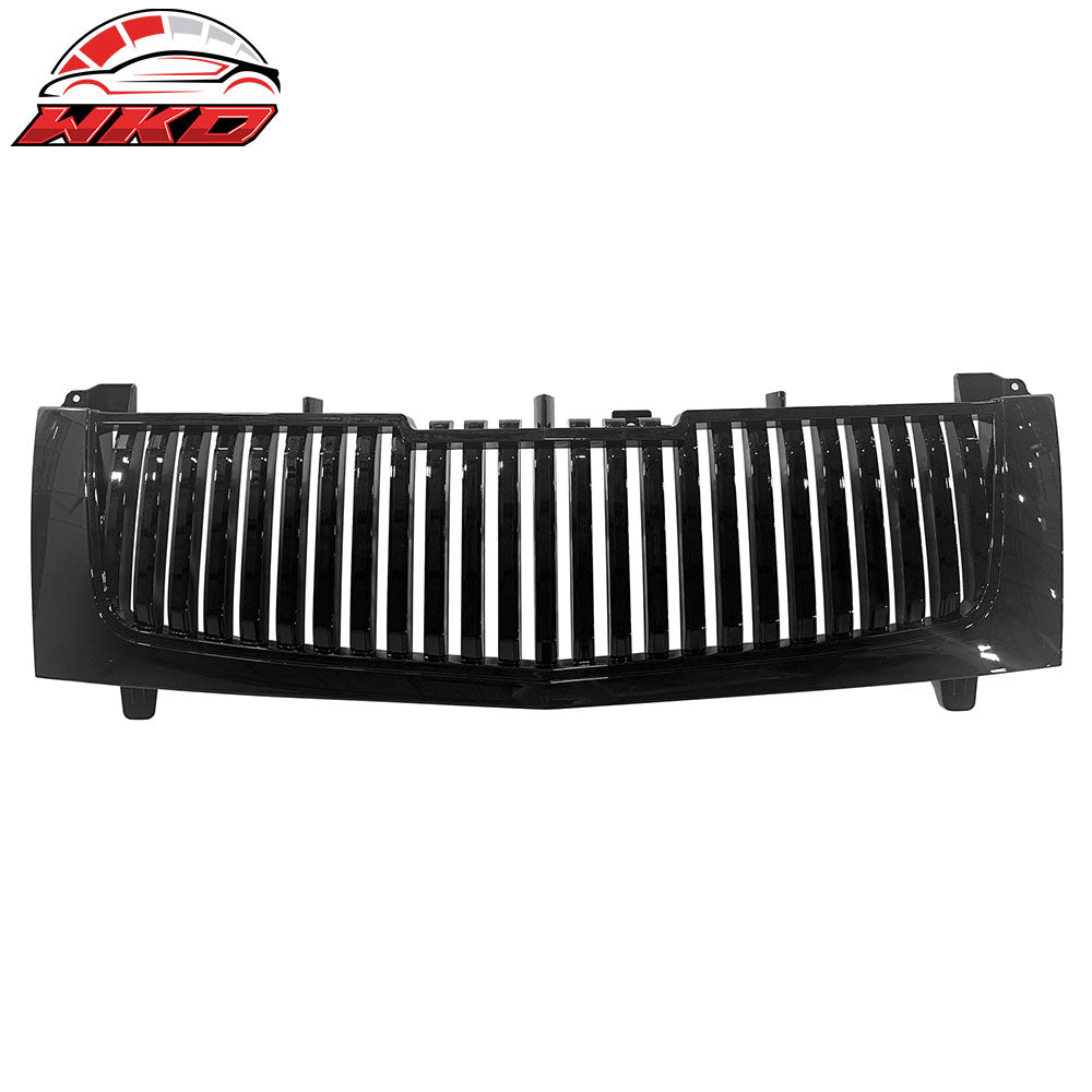 02-06 Cadillac Escalade Vertical Bar Style Front Bumper Grille Gloss Black | Wholesale