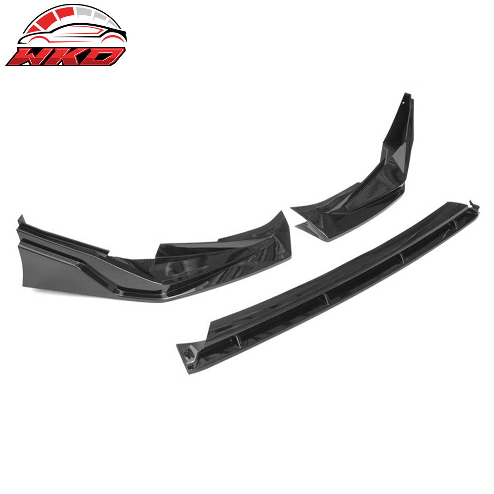 Fits 25-26 Toyota Camry SE XSE IKON Front Bumper Lip Chin Spoiler PP Gloss Black