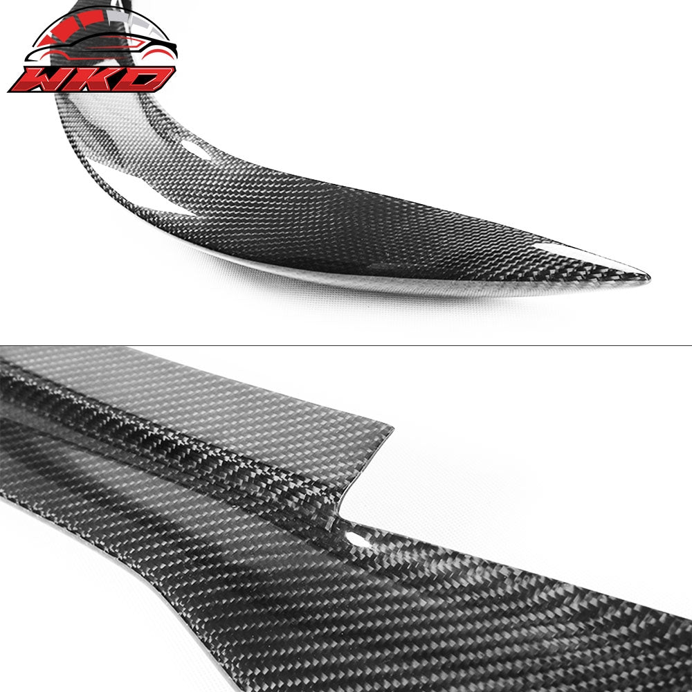 For 12-14 Benz W204 MC Front Bumper Lip Matte Carbon Fiber