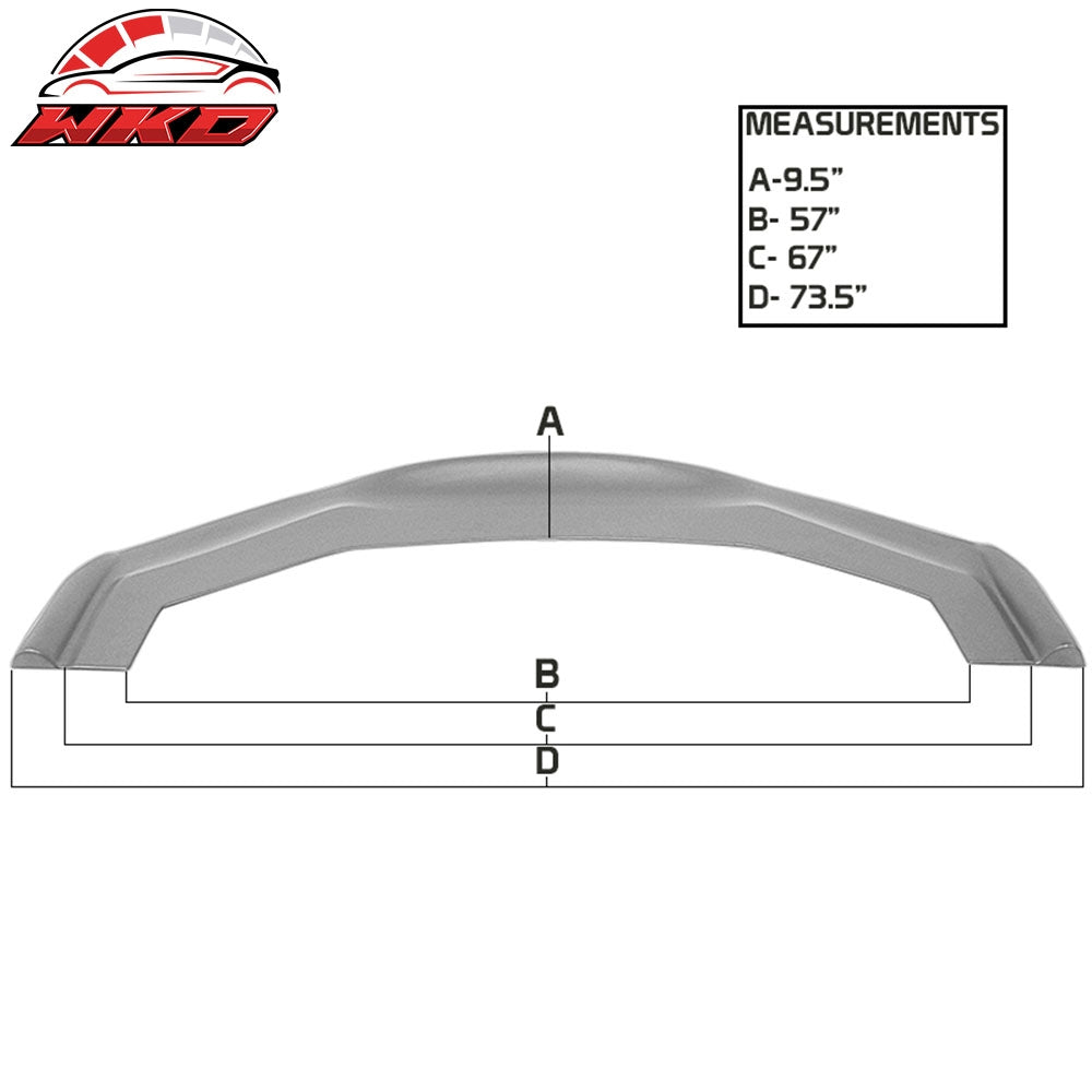 Fits 17-20 Chevy Sonic RB Style 68x20in Front Bumper Lip PP & Strut Rod Splitter