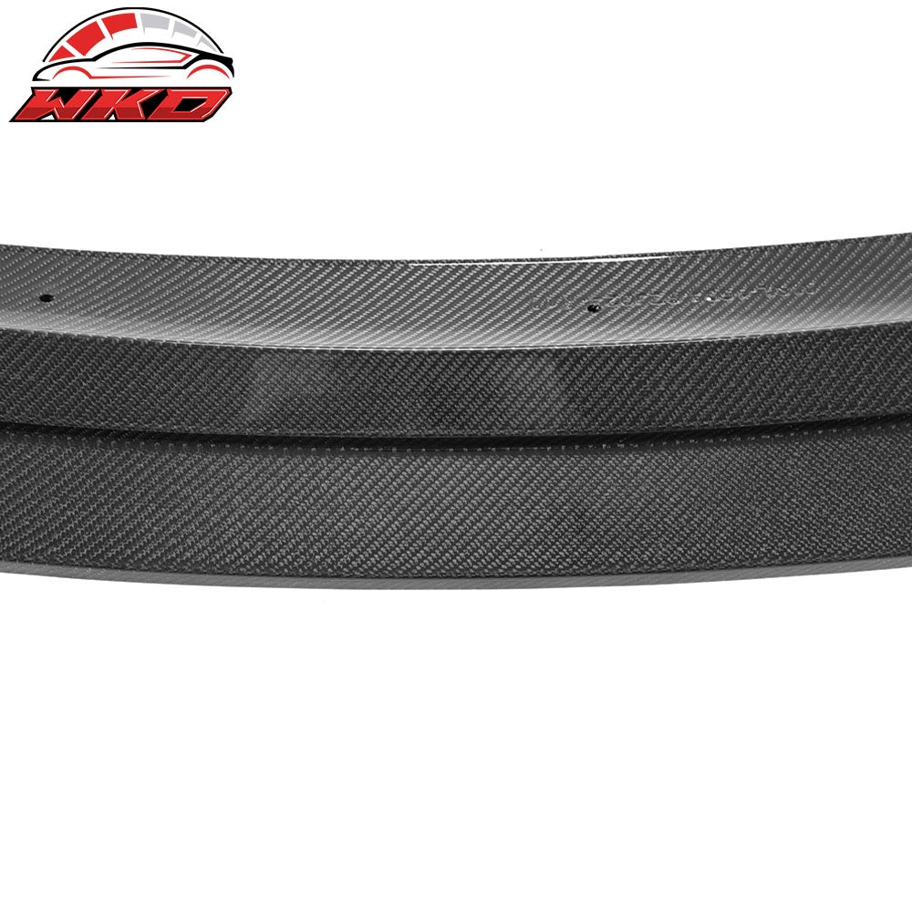 Fits 20-25 Tesla Y IKON Style Front Bumper Lip Spoiler Real Carbon Fiber