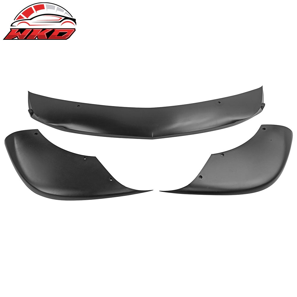 Fits 12-14 Benz W204 C Class GH Style 3PC Front Bumper Lip Spoiler Unpainted ABS