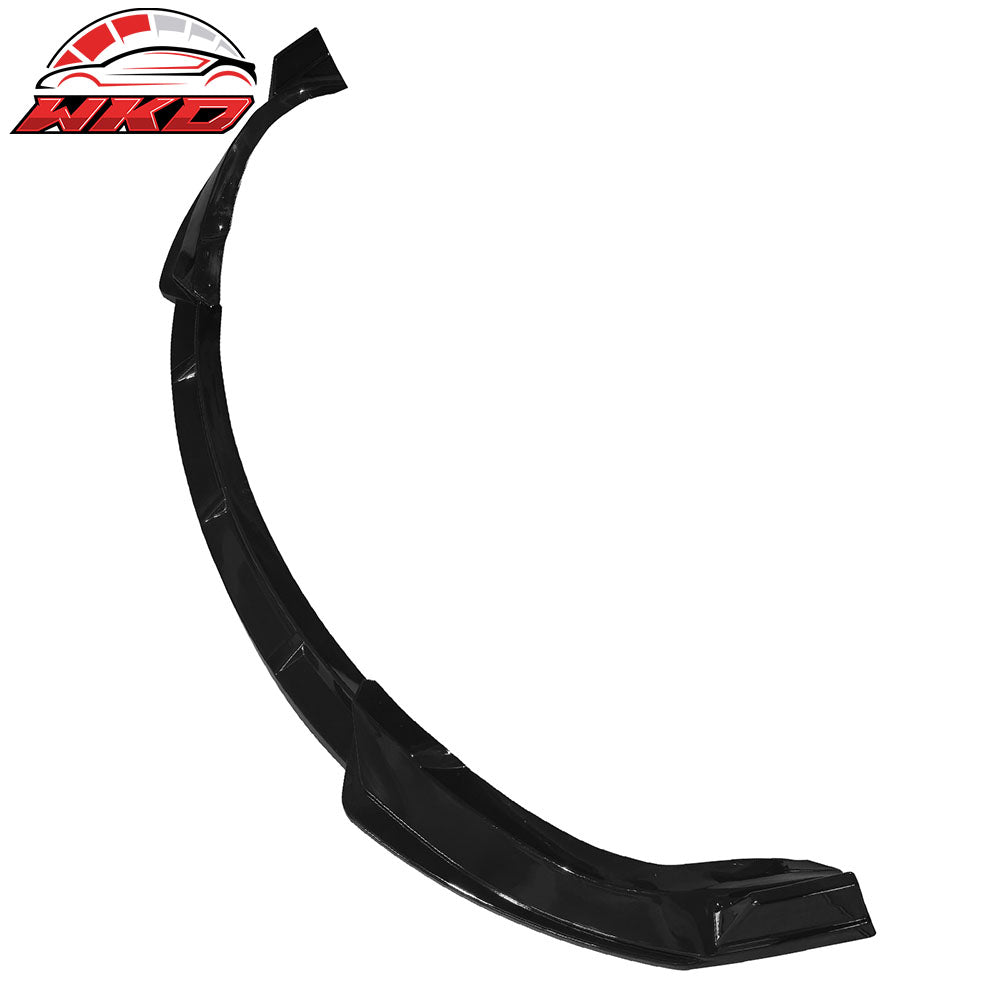 Fits 22-25 Tesla Model X IKON Style 3PCS Front Bumper Lip Spoiler Gloss Black