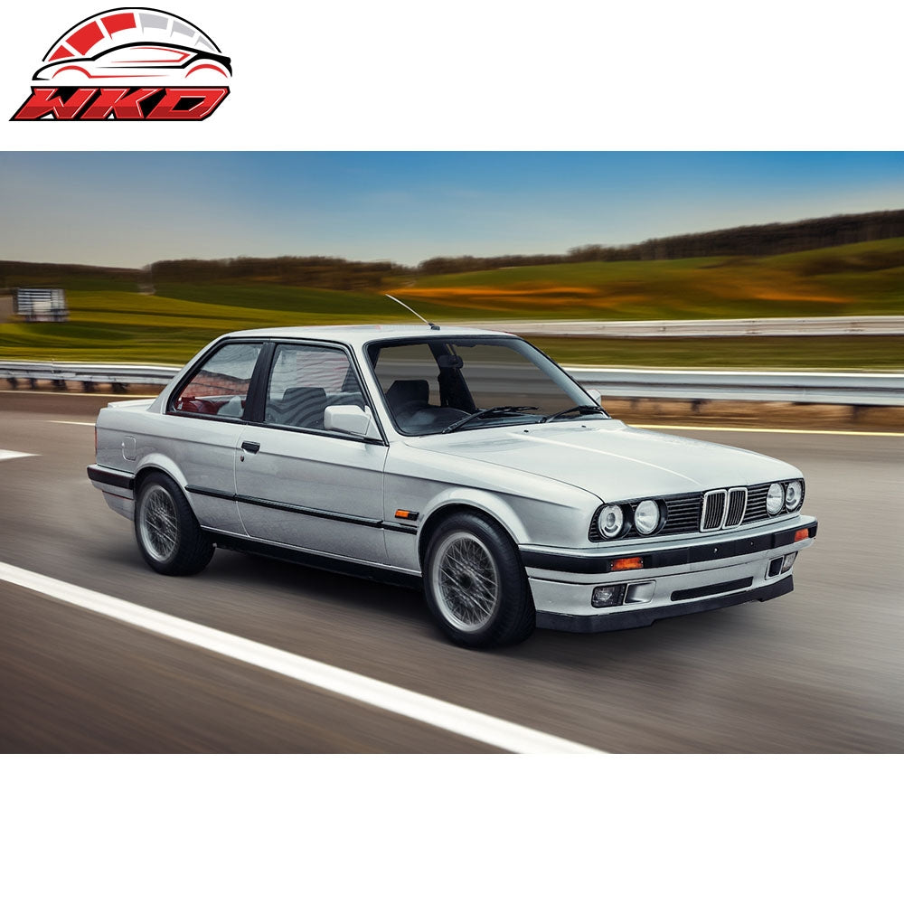 Fits 84-92 BMW E30 3-Series RG Style Front Bumper Lip Spoiler Unpainted - PU
