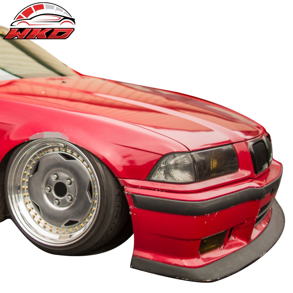 Fits 92-98 BMW E36 M3 AC Style Front Bumper Lip Spoiler Splitter Unpainted PU