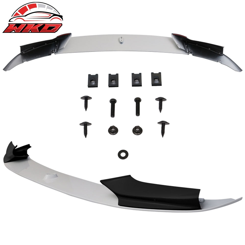 For 11-16 BMW F10 Performance Front Bumper Lip White 300 Two Tone
