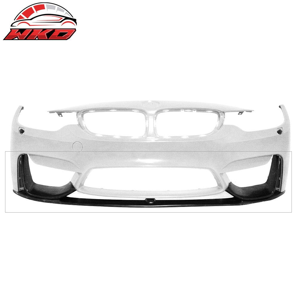 Fits 15-20 BMW F80 F82 M3 M4 P Style Front Bumper Lip Spoiler Unpainted PU