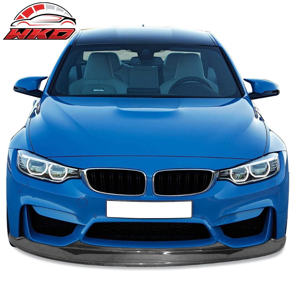 Fits 15-20 BMW F80 M3 F82 F83 M4 KS Style Front Bumper Lip Spoiler Carbon Fiber
