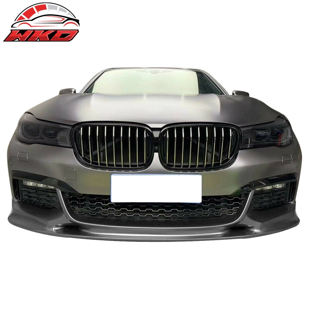Fits 16-18 BMW G11 G12 7 Series M Sport Front Bumper Lip Splitter Unpainted PU