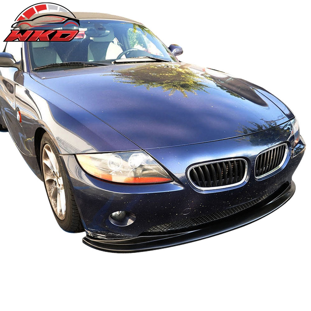 Fits 02-05 BMW Z4 E85 Euro DS Style Front Bumper Lip Spoiler Kit Unpainted PU