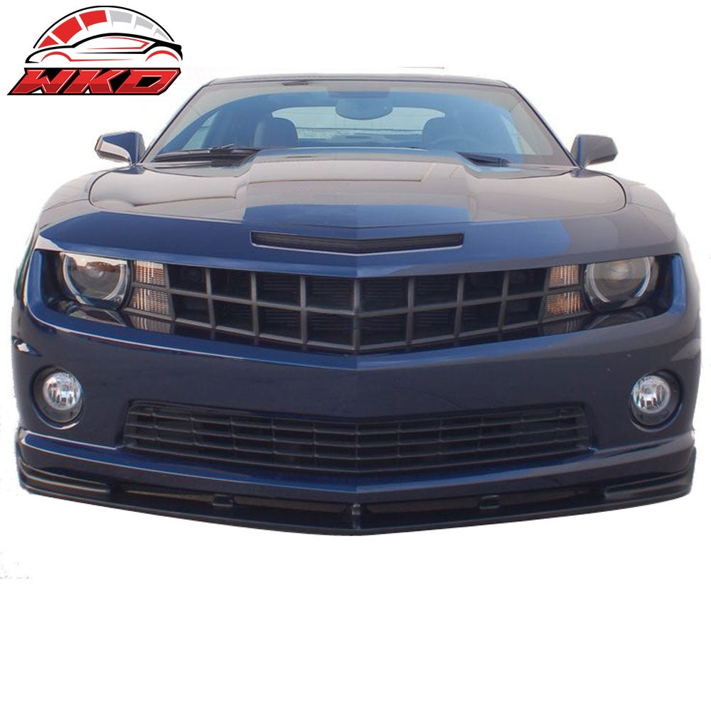 Fits 10-13 Chevrolet Camaro V8 SS Street Style Front Bumper Lip Spoiler Black PU
