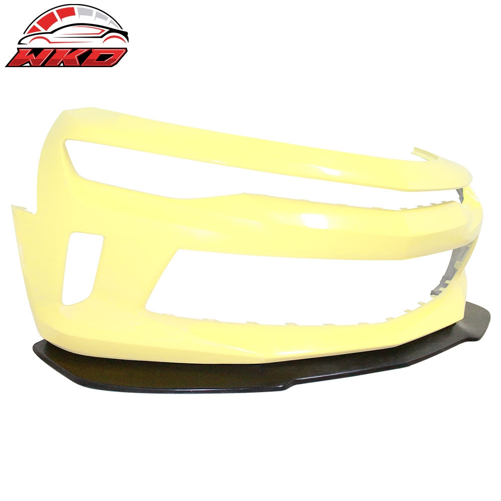 Fits 16-24 Chevrolet Camaro Front Bumper Lip 1LE Style Chin Spoiler PU Splitter