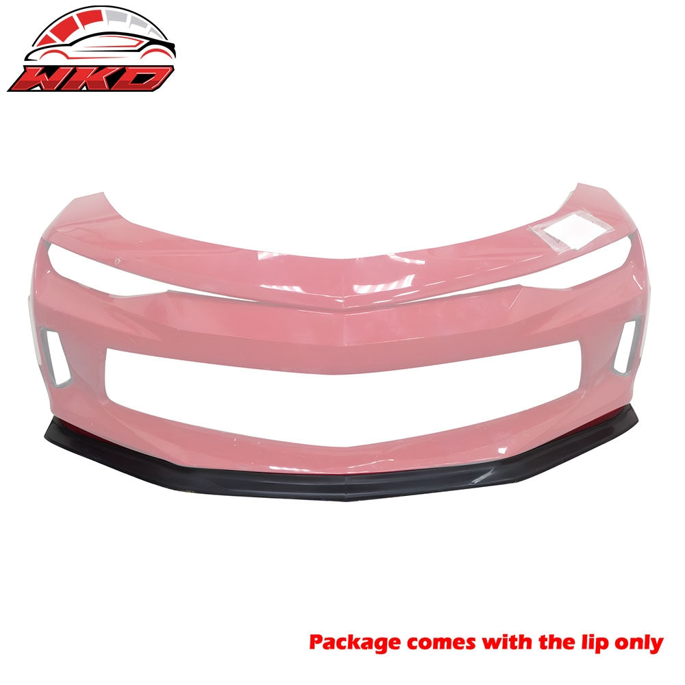 Fits 16-18 Chevy Camaro SLP Style Front Bumper Lip Spoiler Splitter Black PU