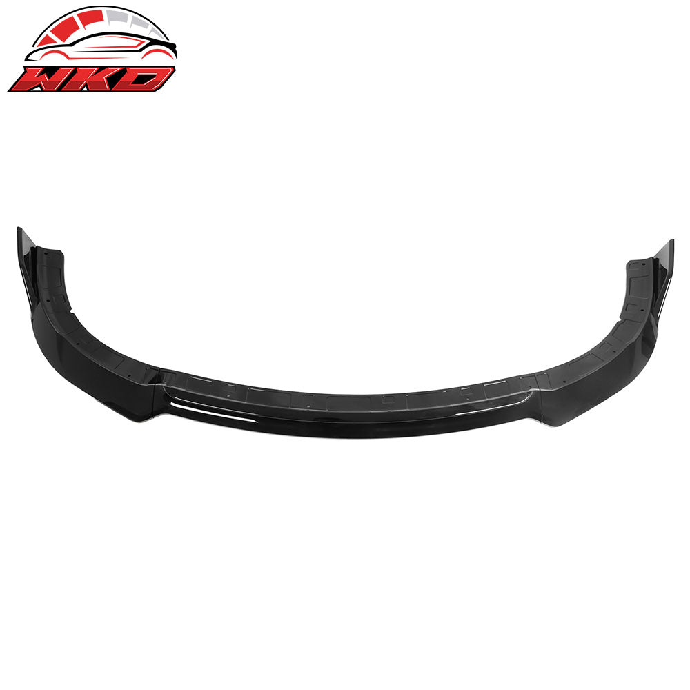 Fits 15-23 Dodge Charger SRT V4 A Style ABS Front Bumper Lip Gloss Black 3PCS