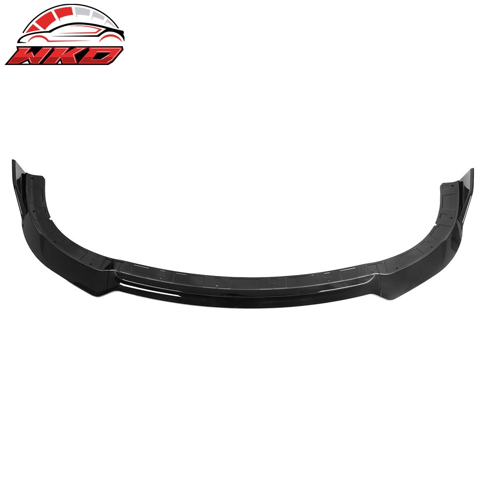 Fits 15-23 Dodge Charger SRT V4 A Style ABS Front Bumper Lip Gloss Black 3PCS