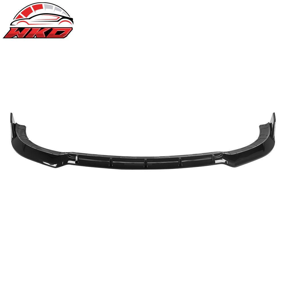 Fits 15-23 Dodge Charger SRT V5 A Style ABS Front Bumper Lip Gloss Black 3PCS