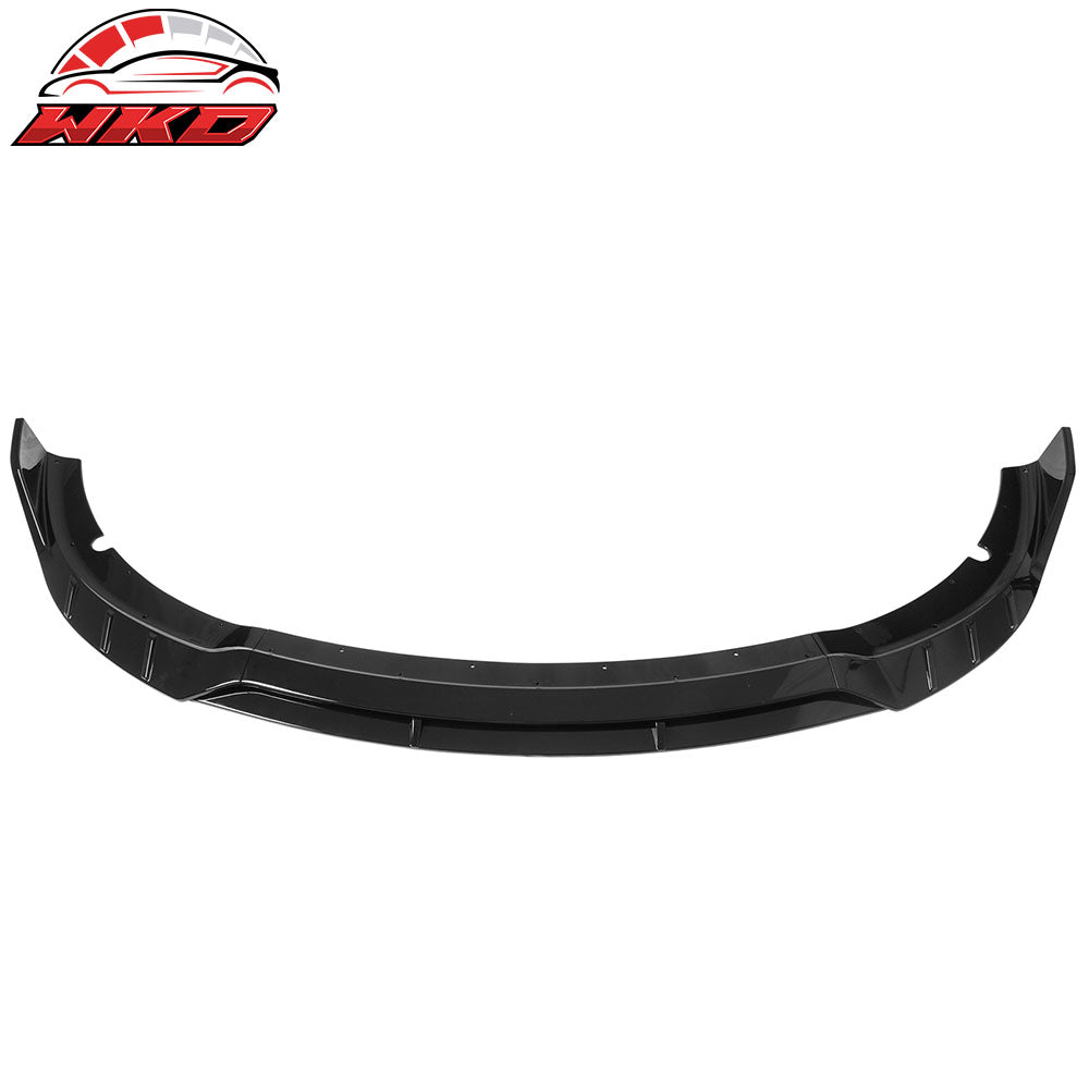 Fits 15-23 Dodge Charger SRT V6 B Style ABS Front Bumper Lip Gloss Black 4PCS