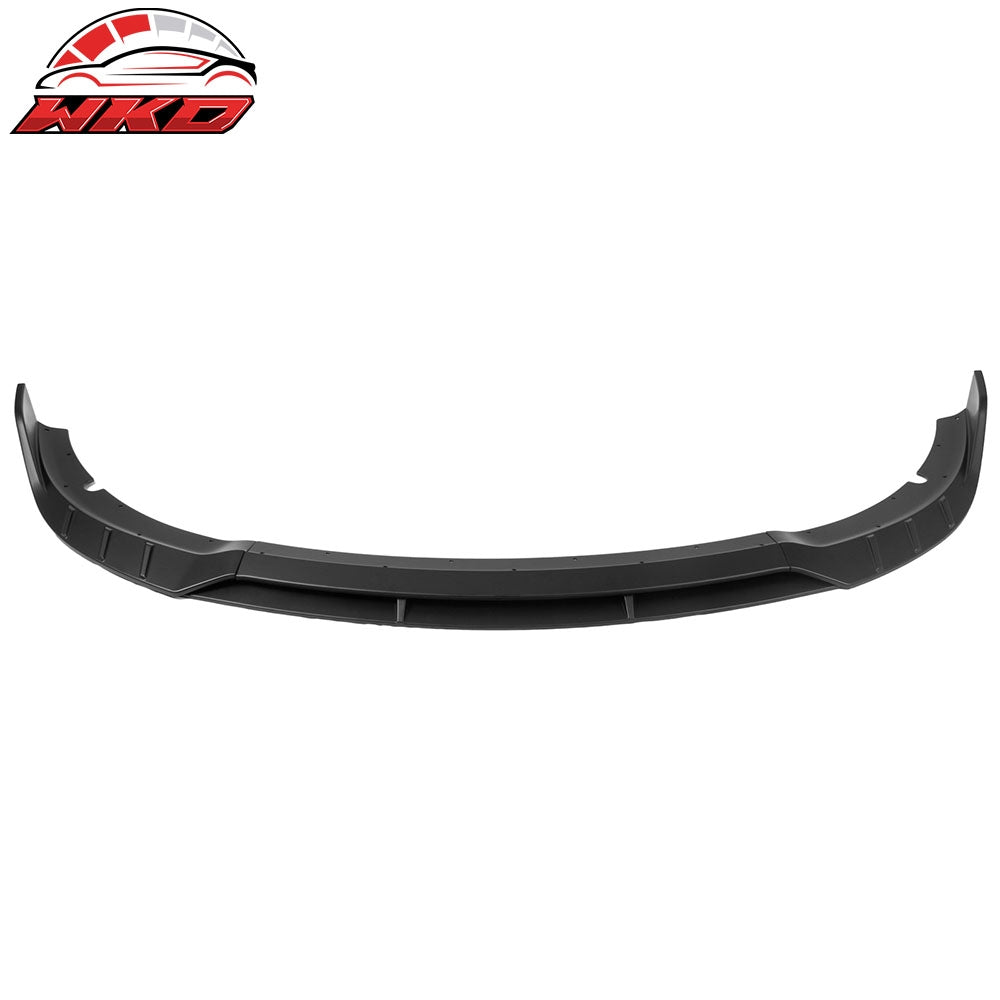 Fits 15-23 Dodge Charger SRT V6 B Style ABS Front Bumper Lip Matte Black 4PCS