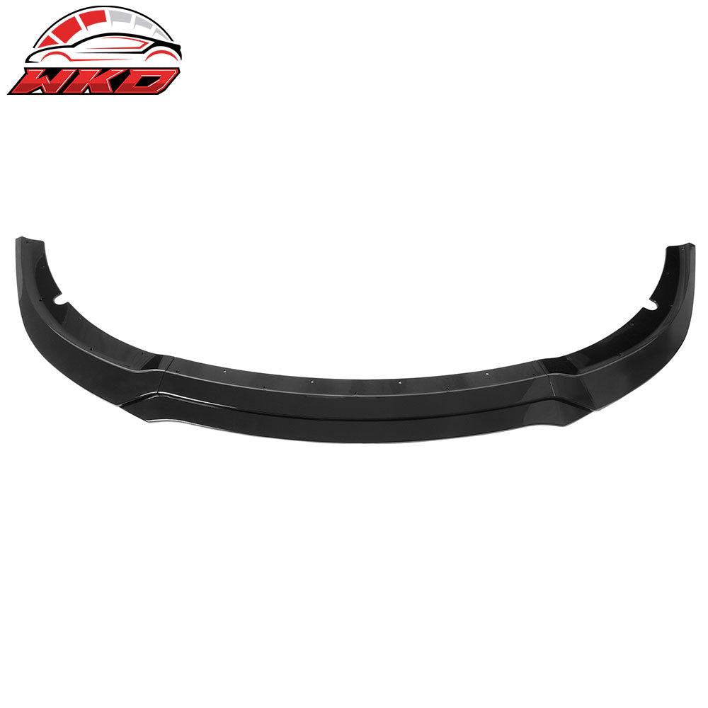Fits 15-23 Dodge Charger SRT V7 C Style ABS Front Bumper Lip Gloss Black 4PCS
