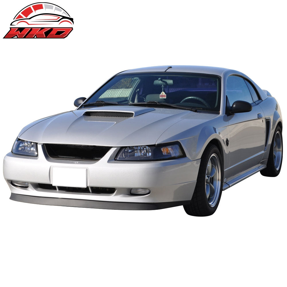 Fits 99-04 Mustang GT Mach 1 Front Bumper Lip OE Style Black PU Spoiler Chin Kit