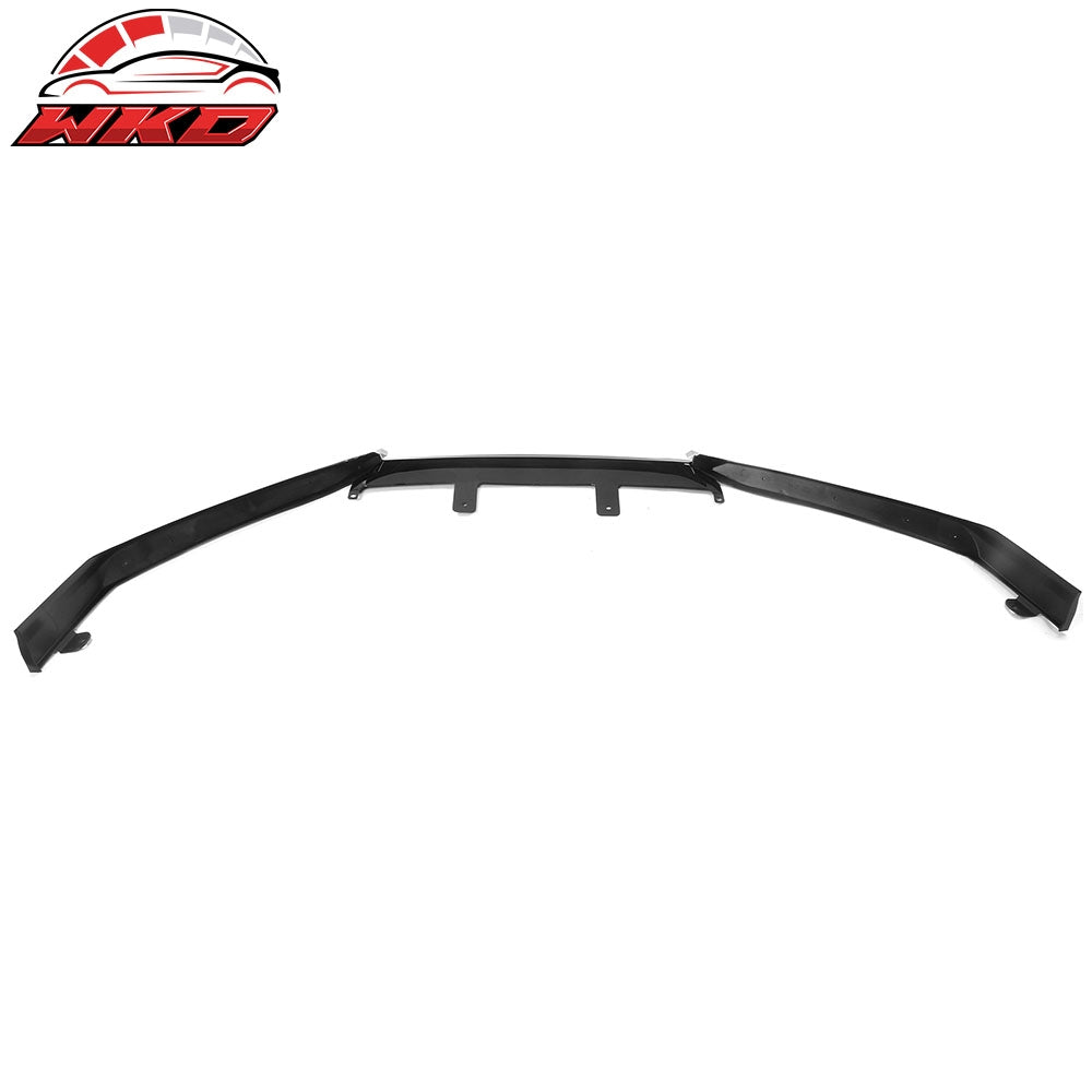 Fits 21-22 Honda Accord IKON Gloss Black Silver PP Front Bumper Lip Spoiler 5PCS
