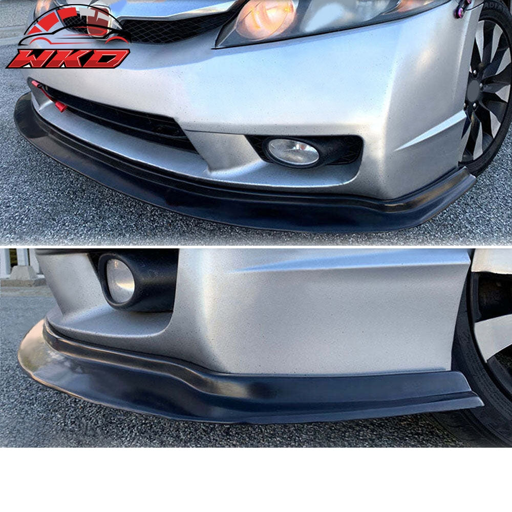 Fits 09-11 Honda Civic Coupe FG2 DP Style Front Bumper Lip Spoiler Unpainted PU