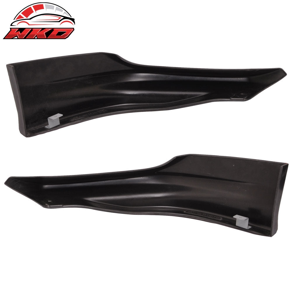 Fits 14-15 Honda Civic Coupe HF-P Front Bumper Lip Side Canards Unpainted PU