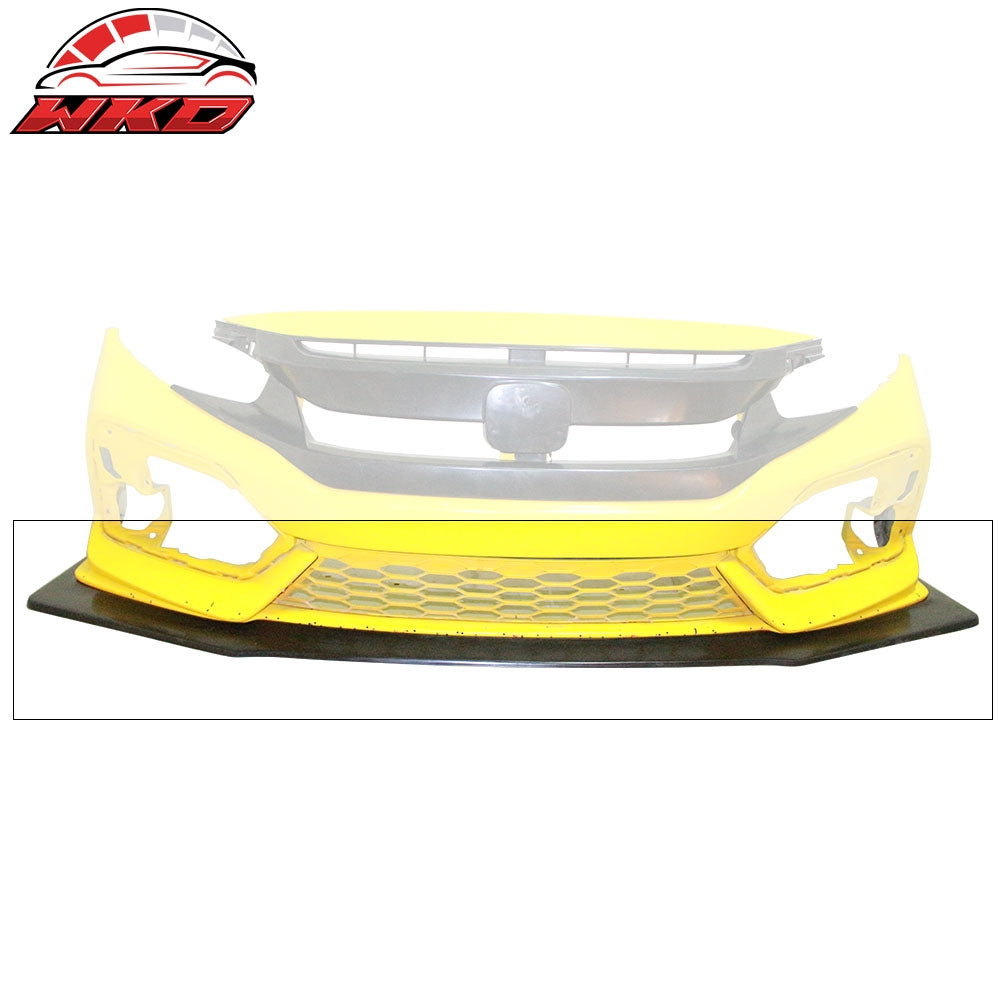 Fits 17-21 Honda Civic Sport 4DR Hatchback Front Bumper Lip Spoiler PU V6 Style