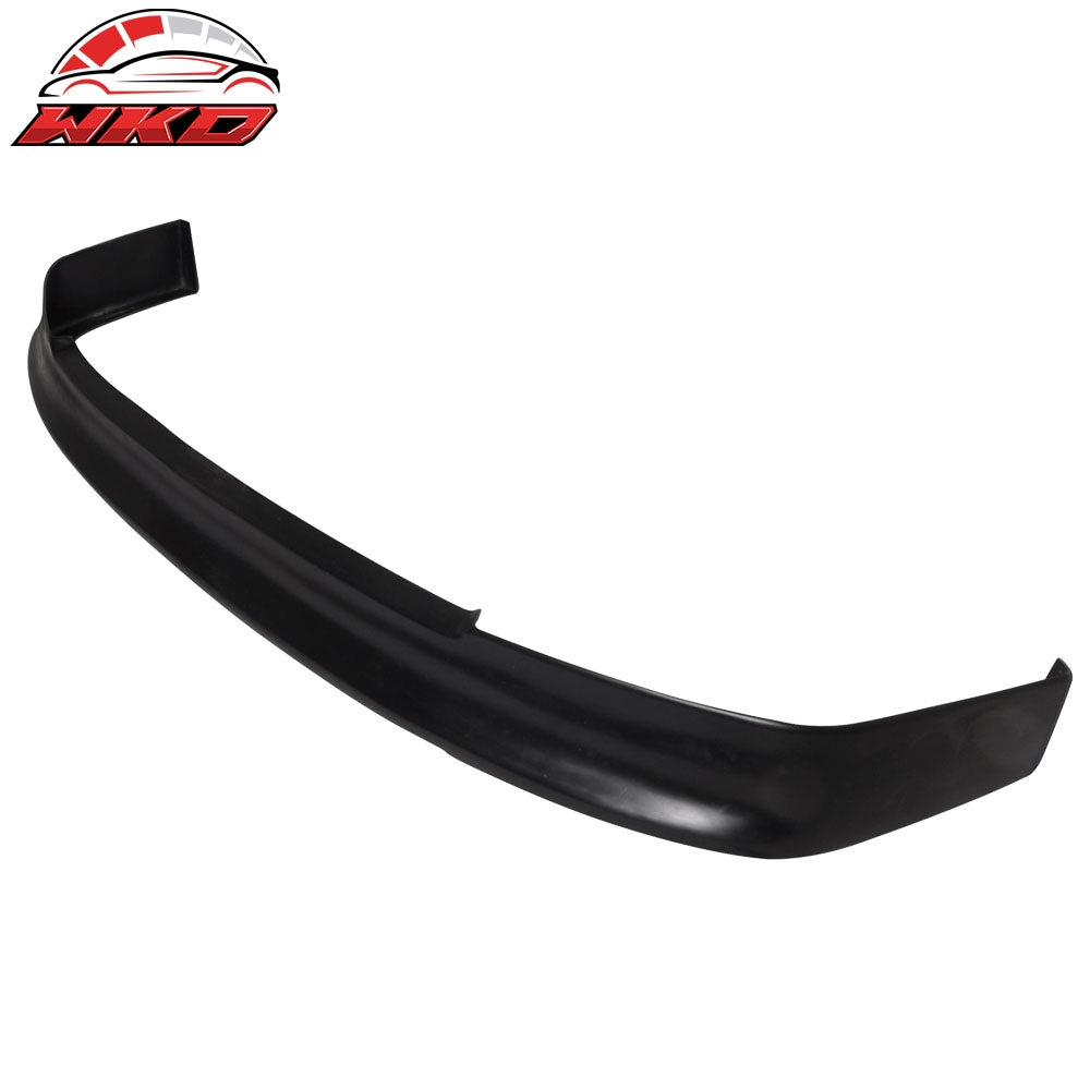 Fits 88-91 Honda Civic EF CS Style Front Bumper Lip Spoiler Unpainted Black PU
