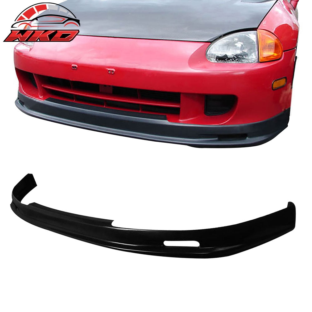 Fits 93-97 Honda Civic del Sol Mugen Style Front Bumper Lip Spoiler Unpainted PU