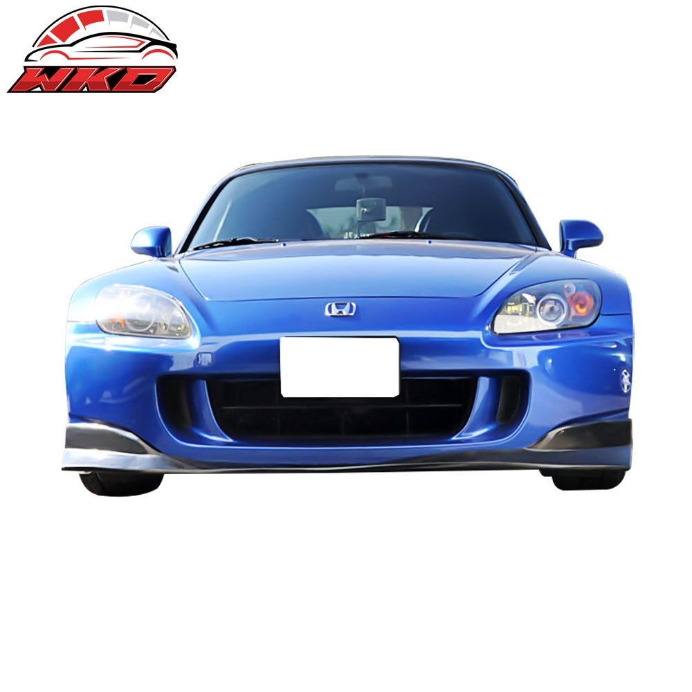 Fits 04-09 Honda S2000 AP2 AMS Style Front Bumper Lip Spoiler Unpainted Black PU