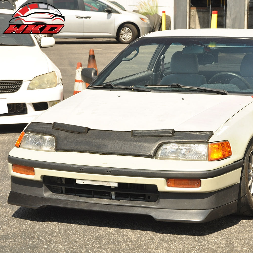 Fits 88-91 Honda CRX IKON Evo Style Front Bumper Lip Spoiler Chin Unpainted PU