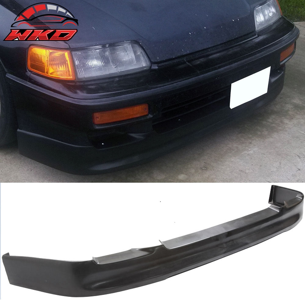 Fits 90-91 Honda CRX Si Only CS Style Front Bumper Lip Spoiler Unpainted PU