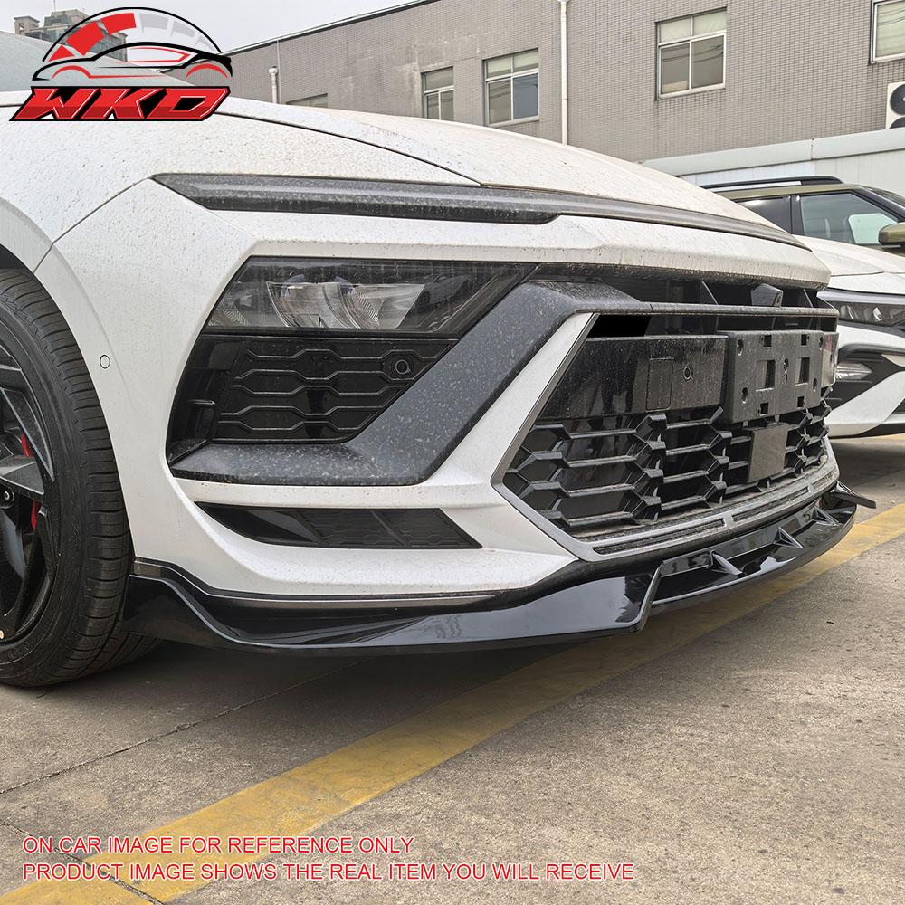 Fits 24-25 Hyundai Sonata N Line IKON V1 3PCS Front Bumper Lip Chin Matte Black