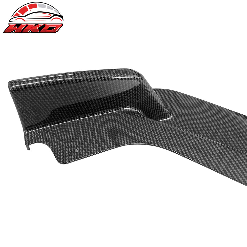 Fits 14-17 Infiniti Q50 Base Premium Front Bumper Lip Carbon Fiber Print 3PC