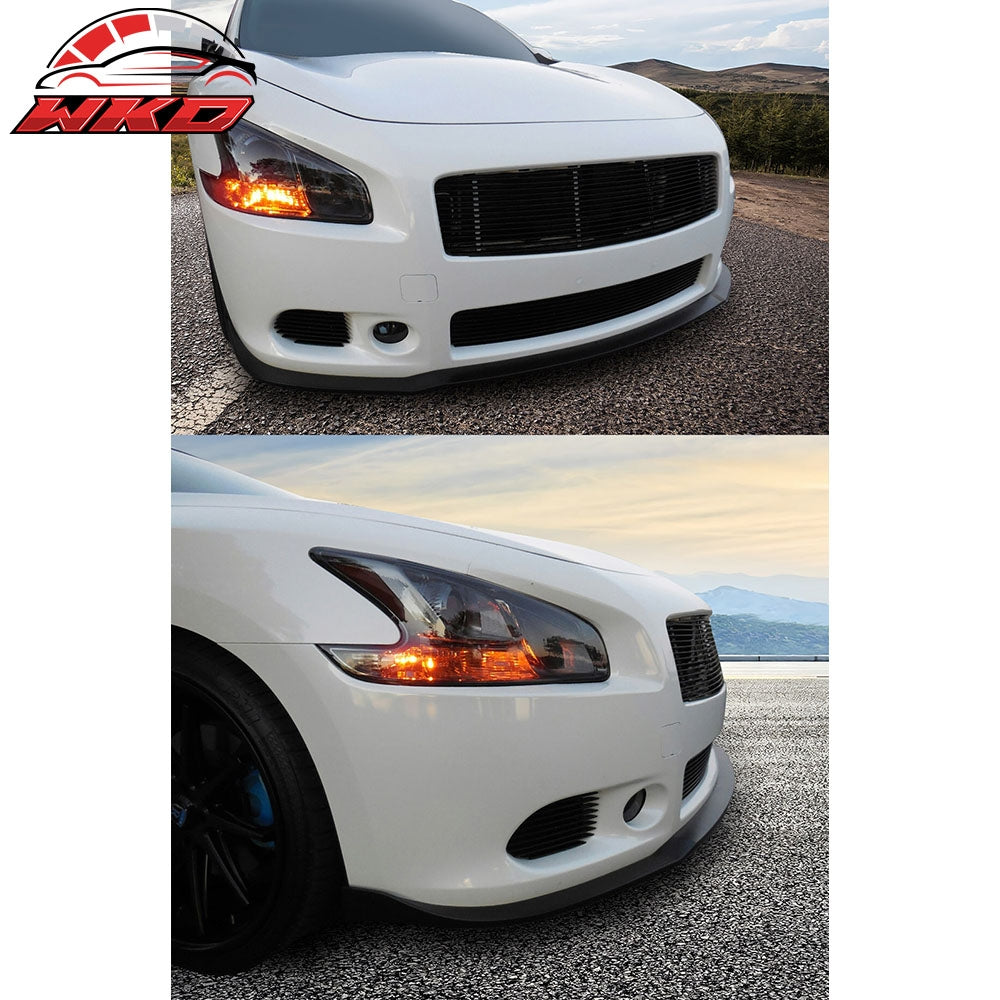 Fits 09-15 Nissan Maxima CS Style Front Bumper Lip Spoiler Under Splitter PU Kit
