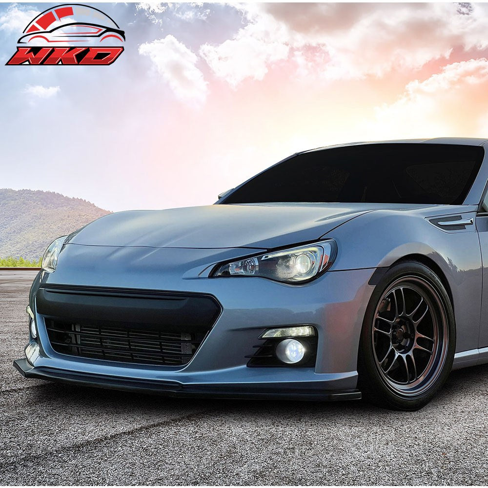 Fits 13-16 Subaru BRZ IKON Style Front Bumper Lip Spoiler Unpainted Black PU