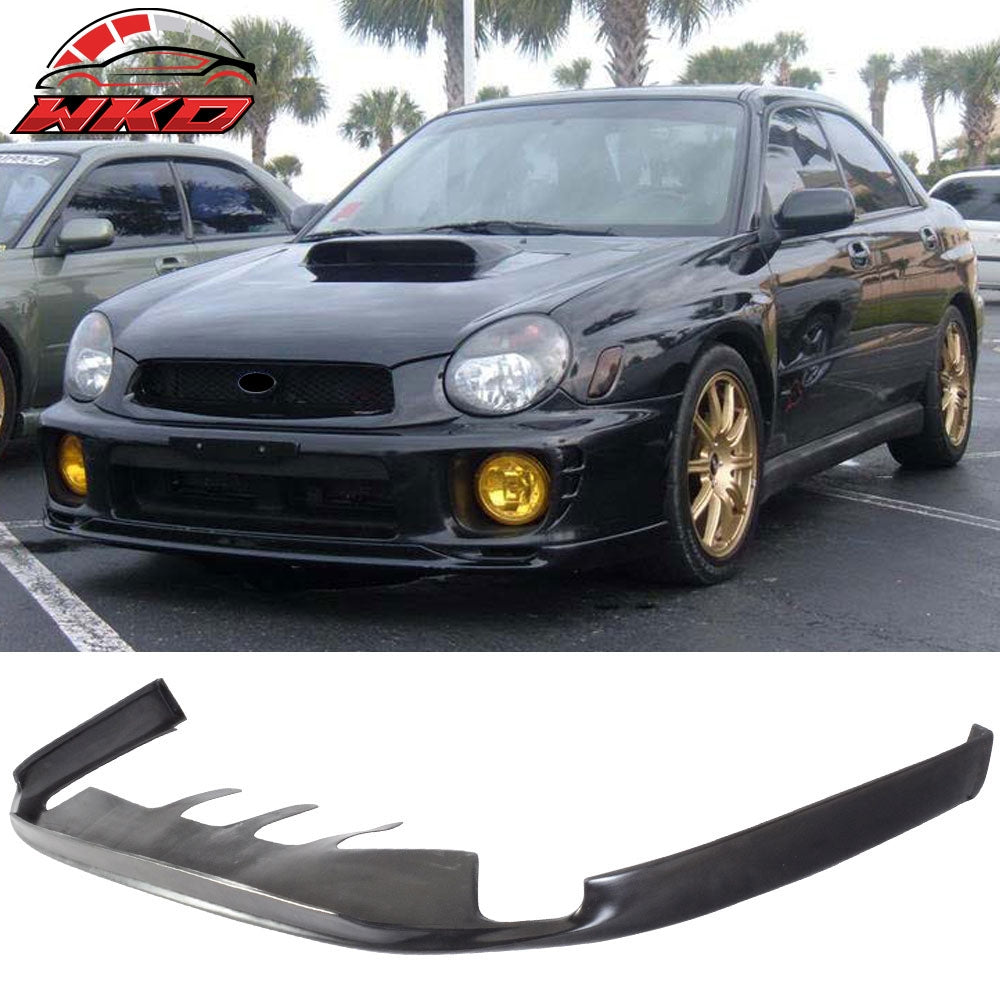 Fits 02-03 Subaru Impreza WRX Sedan P-D Style Front Bumper Lip Spoiler Kit PU