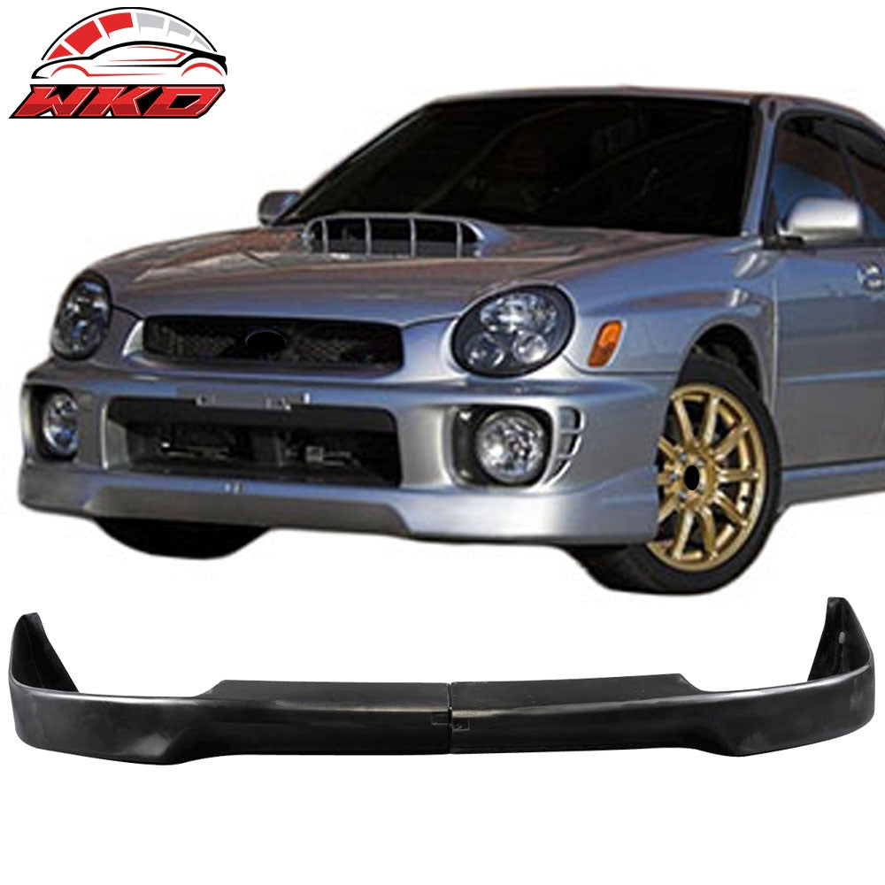 Fits 02-03 Subaru Impreza WRX Sedan V3 Style Front Bumper Lip Spoiler PU 2PC
