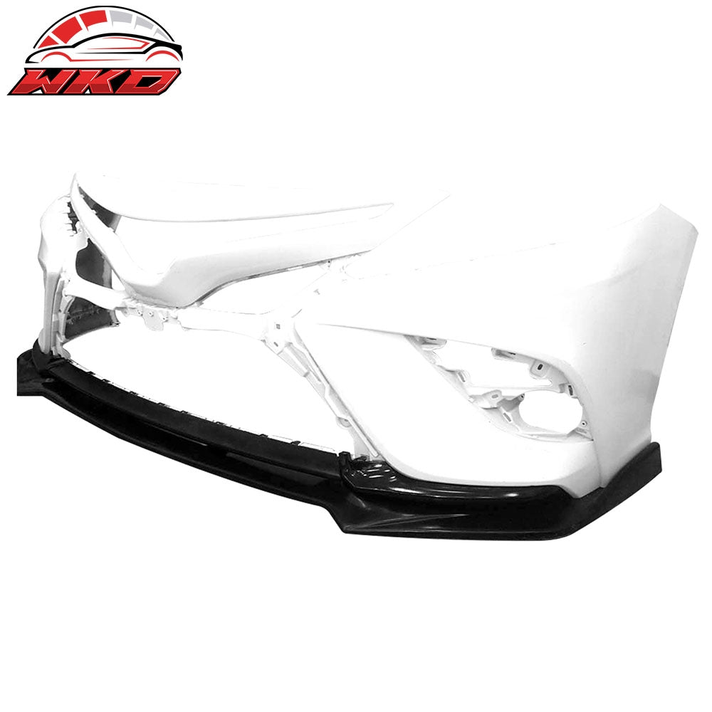 Fits 18-20 Toyota Camry SE XSE GT Style PU Front Bumper Lip Spoiler Unpainted