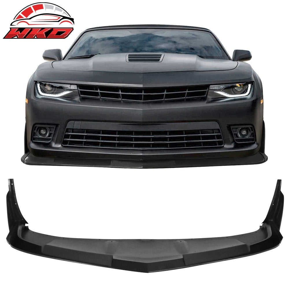 Fits 14-15 Chevrolet Camaro SS Front Bumper Lip+Winglets 1LE Style PU Unpainted