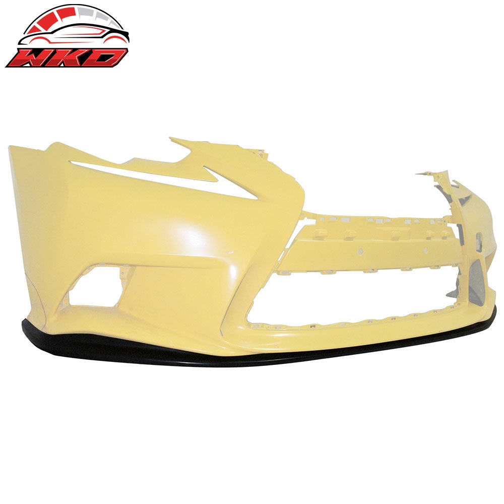 Fits 14-16 Lexus IS F Sport JDM Style Front Bumper Lip + Front Splitter Winglets