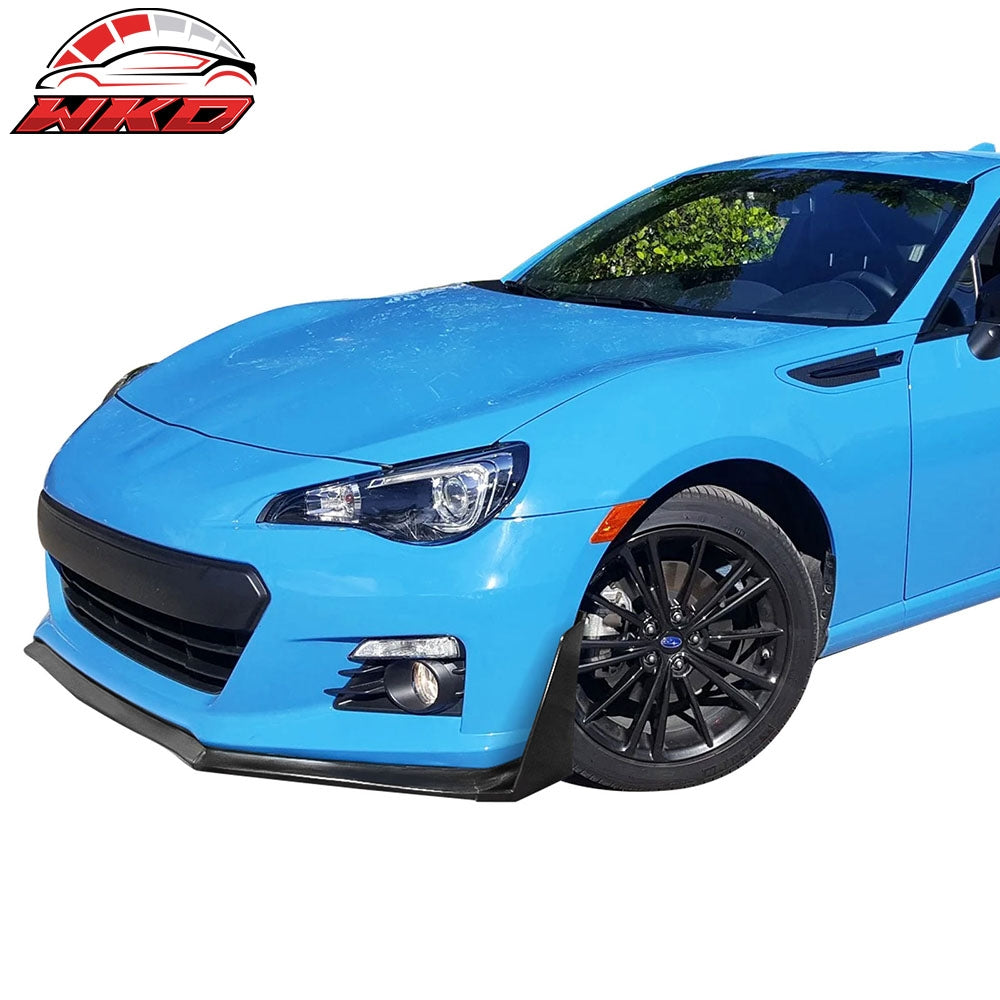 Fits 13-16 Subaru BRZ Front Bumper Lip + Front Splitter Winglet CS Style PU
