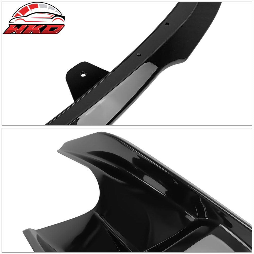 Fits 19-22 Toyota Corolla Front Bumper Lip Spoiler Gloss Black ABS Side Canards