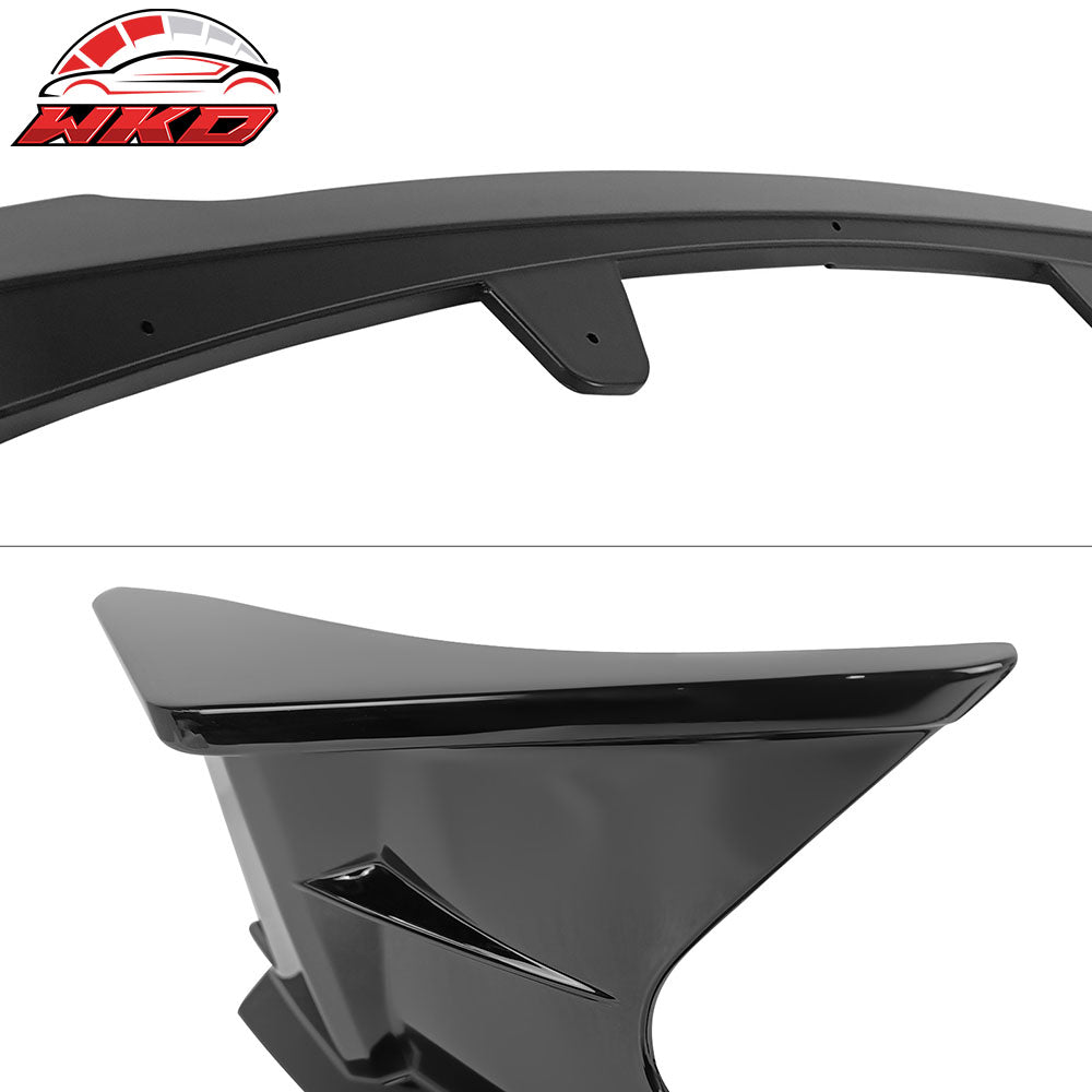 Fits 23-25 Toyota Corolla 5-Door 2PC Side Canards + Front Bumper Lip Gloss Black
