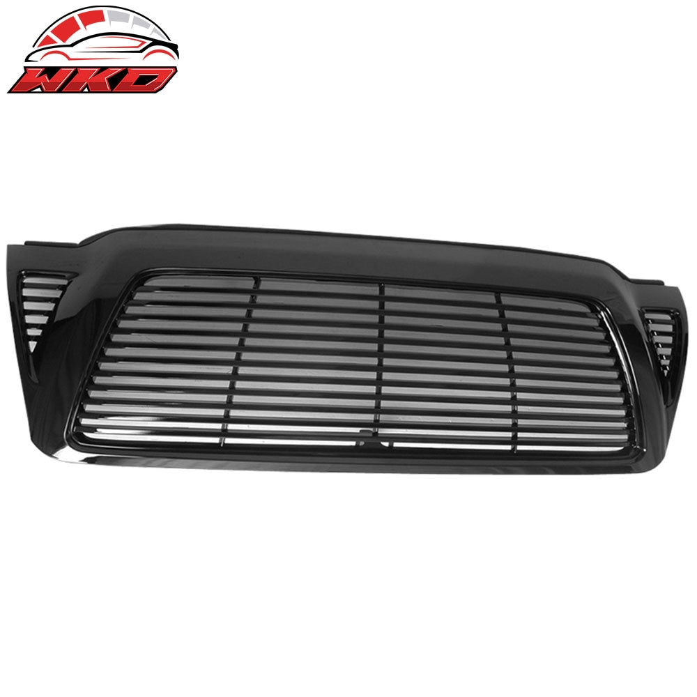 Fits 05-11 Toyota Tacoma Horizontal Style Front Upper Bumper Hood Grill Grille